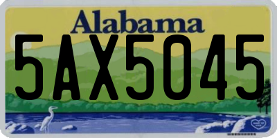 AL license plate 5AX5045