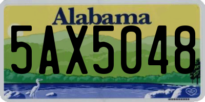 AL license plate 5AX5048