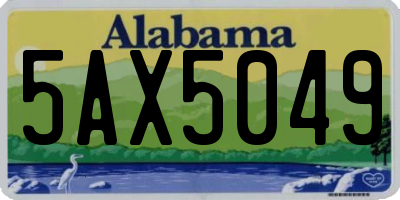 AL license plate 5AX5049