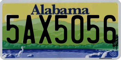 AL license plate 5AX5056