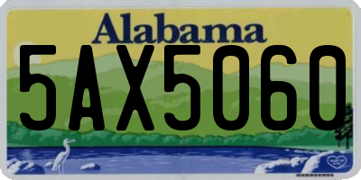 AL license plate 5AX5060