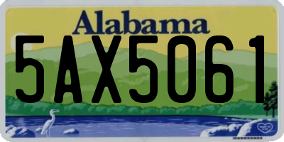 AL license plate 5AX5061