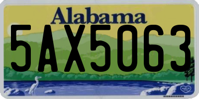 AL license plate 5AX5063
