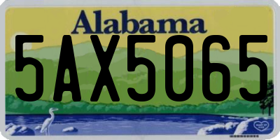 AL license plate 5AX5065