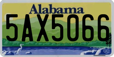 AL license plate 5AX5066