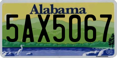 AL license plate 5AX5067