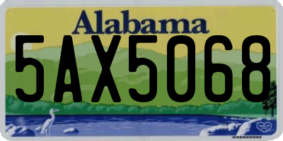 AL license plate 5AX5068
