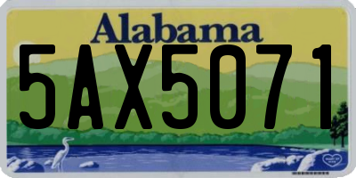 AL license plate 5AX5071