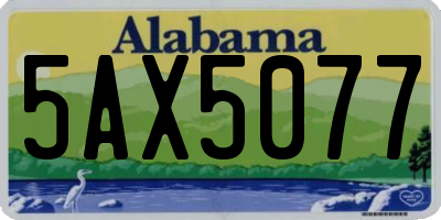 AL license plate 5AX5077