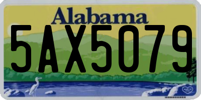 AL license plate 5AX5079