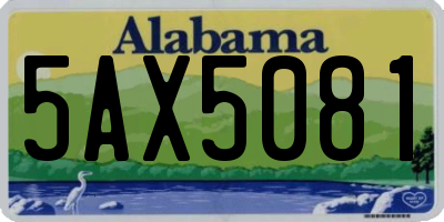 AL license plate 5AX5081