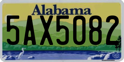 AL license plate 5AX5082