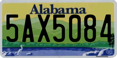 AL license plate 5AX5084