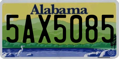 AL license plate 5AX5085