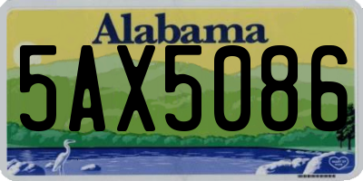 AL license plate 5AX5086