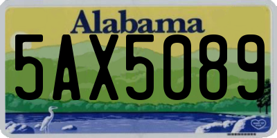 AL license plate 5AX5089