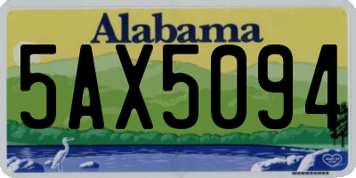 AL license plate 5AX5094