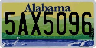 AL license plate 5AX5096