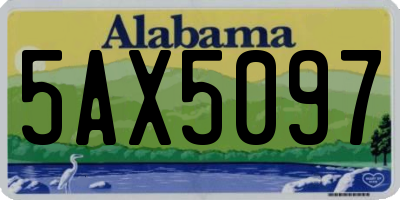 AL license plate 5AX5097