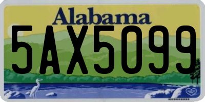 AL license plate 5AX5099