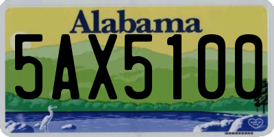 AL license plate 5AX5100