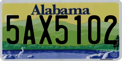 AL license plate 5AX5102