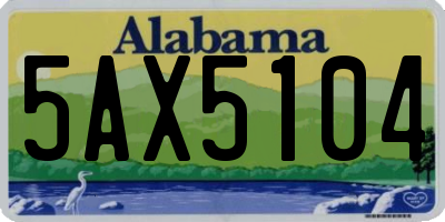 AL license plate 5AX5104