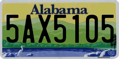 AL license plate 5AX5105