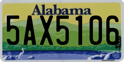 AL license plate 5AX5106