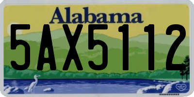 AL license plate 5AX5112
