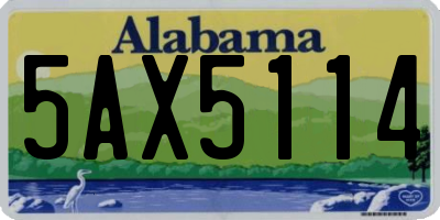 AL license plate 5AX5114