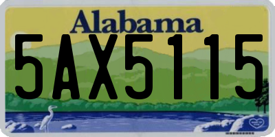 AL license plate 5AX5115