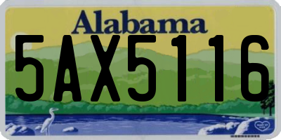 AL license plate 5AX5116