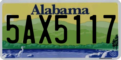 AL license plate 5AX5117