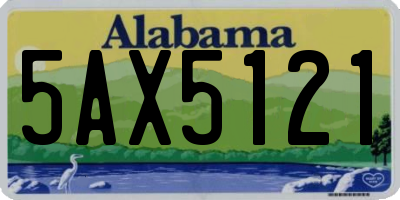 AL license plate 5AX5121