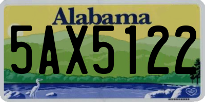 AL license plate 5AX5122