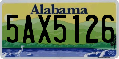 AL license plate 5AX5126