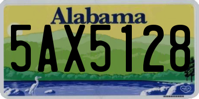AL license plate 5AX5128