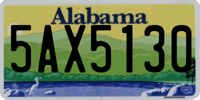 AL license plate 5AX5130