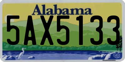 AL license plate 5AX5133