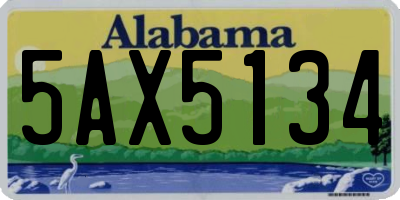 AL license plate 5AX5134