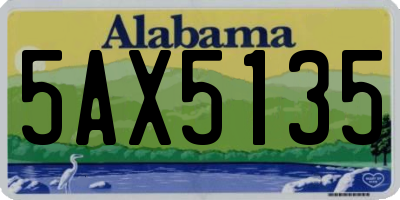 AL license plate 5AX5135