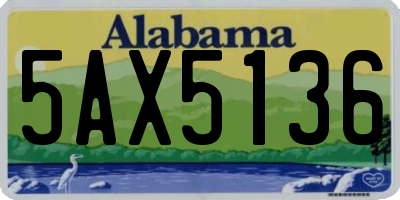 AL license plate 5AX5136