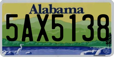 AL license plate 5AX5138