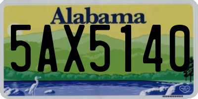 AL license plate 5AX5140