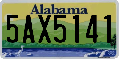 AL license plate 5AX5141