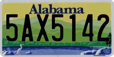 AL license plate 5AX5142