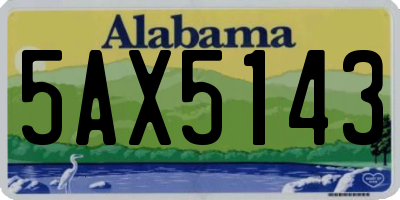 AL license plate 5AX5143