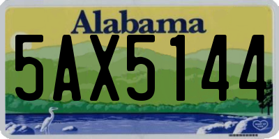 AL license plate 5AX5144