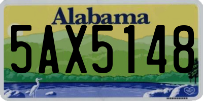 AL license plate 5AX5148